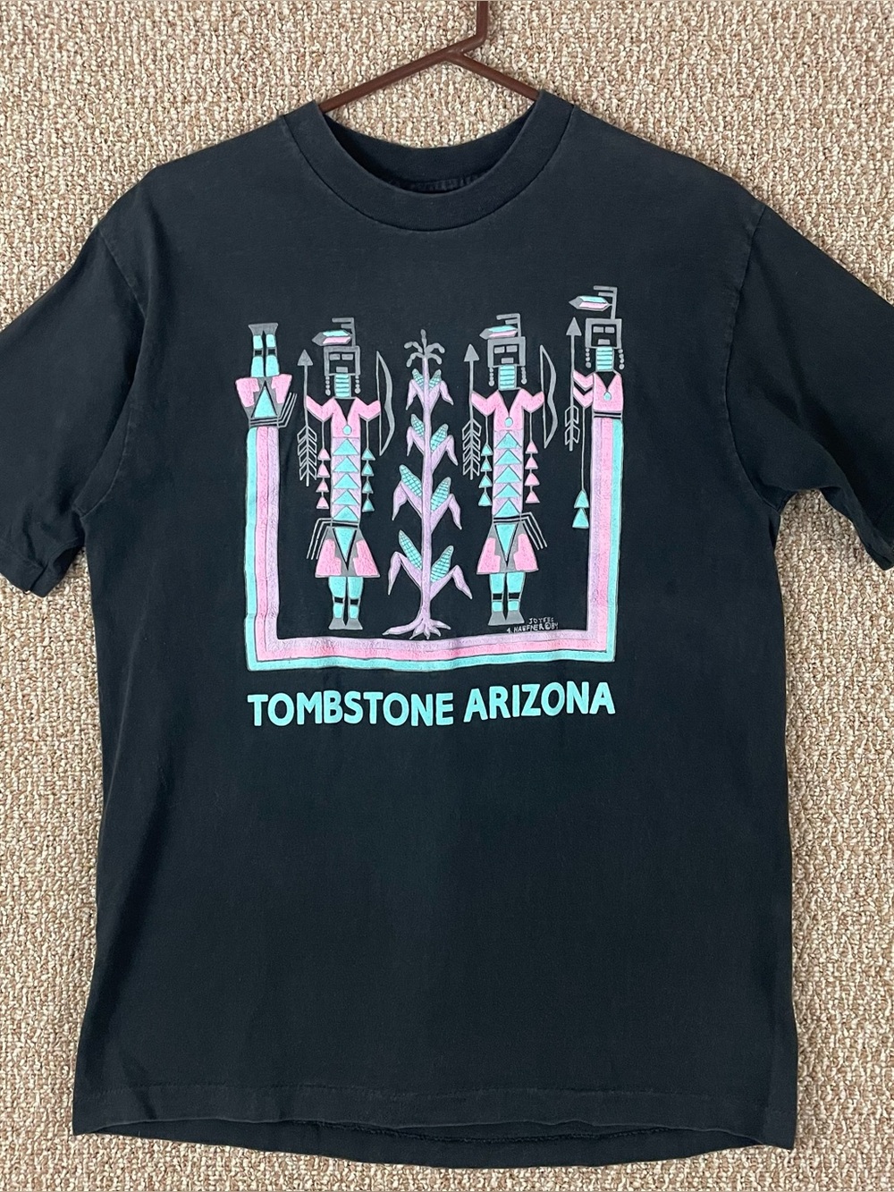 Vintage 80s Tombstone Arizona Shirt Large USA Single Stitch Puff Paint 1984 E13